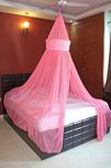 Creative Textiles Pink Stylish Mosquito Net For Double Bed
