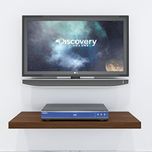 DecorNation Eryx Set Top Box TV/DVD Player Shelf (30In) Rich Walnut