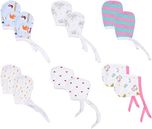 FARETO Baby Mittens (Set of 6, Multi-Coloured, 0-3 Months)