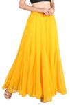 Shararat Stylish Designer Flared Readymade Regular Fit Stretchable Georgette Palazzo Free Size Pants For Girls / Ladies / Womens