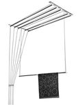 NR-I Stainless Steel Rust Proof Ceiling Clothes Hanger Roof Mount Cloth Dryer With Individual Dropdown Railers (6 Pipes F3-001)