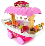 Toyshine Ice Cream Kitchen Play Cart Kitchen Set Toy with Lights and Music