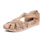 Meriggiare Women Beige Synthetic Flats 41 EU