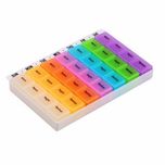 Okayji Plastic Pill Storage Box with Tray, Multicolour