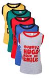 Gkidz Infants Mom And Dad Printed Vest T-Shirts Theme-1 Pack of 5 (JB5PCK-VEST-MND-1-COL-6-12M_Multicolor_6-12 Month)