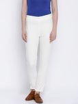 Global Desi Women White Trousers
