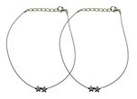 High Trendz Elegant Black Starz Payal/Anklet For Girls