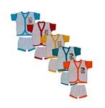 Sathiyas Born baby unisex Top & Bottom sets - Set of 5 (Multi 1)