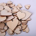 DecuT Set Of 30 Hearts Scrapbook Decorative Wood Craft Items
