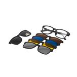 Vast Polarized Clip Sunglasses Plus Spectacle Frame (5 IN 1)