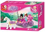 Sluban M38-B0239 Pink Dream Princess Horse Carriage Building Block Set, Multi Colour