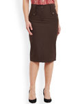 Rider Republic Coffee Brown Pencil Skirt