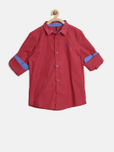 United Colors of Benetton Boys Red Solid Shirt