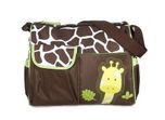 Baby Bucket Diaper Changing Bag - Green Giraffe Pattern