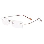 Royal Son Rimless Rectangular Spectacle Frame For Men And Women (RS04920ER|50|Transparent)