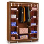 Fancy and Portable Foldable Closet Wardrobe Cabinet Portable Multipurpose Clothes Closet Portable Wardrobe Storage Organizer with Shelves 3.5 Feet Folding Wardrobe Cupboard Almirah Foldable Storage Rack Collapsible Cabinet (Need to Be Assembled) By K