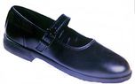Bata Girls Black All Season Ballerina School Shoes with Buckle-1 UK