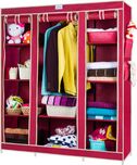 CbeeSo CB360 Carbon Steel Collapsible Wardrobe(Finish Color - Dark Maroon)