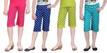Sini Mini Capri For Girls Printed Cotton(Multicolor)