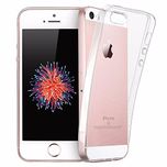 Kapa Ultra Thin Soft Silicone Transparent Flexible Back Case Cover for Apple iPhone SE 5 5S