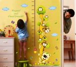 Happy walls Good Friends Cartoon Growth/Height Chart/Kids Room(130 cm X cm 160, Multicolor)