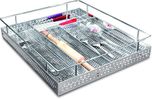 Now & Ever Stainless Steel Modular Kitchen Perforated Sheet Cutlery 15 W X 20 D X 4 H , Silver