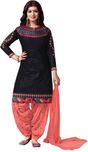 Zelly Creation Cotton Self Design Semi-stitched Salwar Suit Dupatta Material