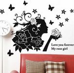 Happy walls Rose Girl Fairy Angel(90 cm X cm 150, Multicolor)
