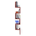 Forzza Edward Wall Shelf (Matt Finish, Mahogany)