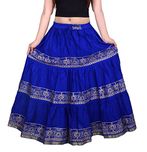 Decot Paradise Womens Cotton Skirt (Dl3121_Blue _Blue _Free Size)