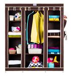 CbeeSo 10 Racks High Capacity Metal Frame Foldable Wardrob (CB360-BR)