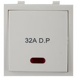 Anchor Roma 1-Way Switch Dura With Neon 21984, White, 32 amp 240V