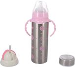 WonderKart Multifunctional Stainless Steel Baby Feeding Bottle - Pink - 240 ml(Pink)