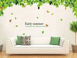 Happy walls Lush Green Leaves Of Early Summer(80 cm X cm 180, Multicolor)