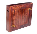 Universal Art Sheesham Wood Hand Made Folding Dining Table Strip Design