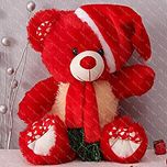 Richy Toys Santa Teddy Bear Plush Stuffed Soft toys Animals Birthday Gift For Kids 38CM (Red)