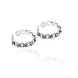 Camy Silver:Black Silver Plated Toe Ring For Women