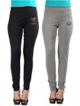 Wajbee Women Cotton Lycra Jegging-Pack of 2