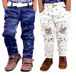 AD & AV PREMIUM WHITE CARGO AND BLUE JEANS PACK OF -2
