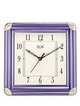 Solar Simple Plastic Wall Clock (26 cm x 26 cm x 5 cm, Purple)