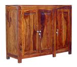 TimberTaste Albert Solid Wood Sideboard (Natural Teak Finish)