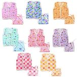 Eio Tm Cotton Jhabla For New Born With Langot Diaper (Pack Of 8)