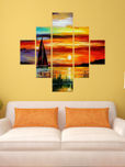 DeStudio Multicoloured Boat Painting Wall Sticker