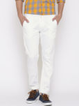Rodamo White Casual Trousers