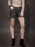 Roadster Women Grey Solid Denim Shorts