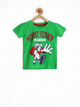 Gini & Jony Boys Green Printed T-shirt