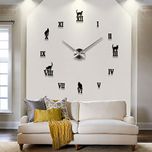 Rrimin DIY Large Wall Clock 3D Sticker Big Watch Home Decor Unique Gift (Design 3)