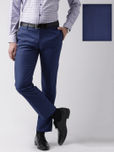 INVICTUS Blue Slim Fit Formal Trousers