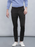 ether Men Black Chino Slim Fit Trousers
