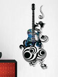 Aspire Black & Blue Guitar Wall Sticker
